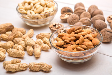Mixed nuts: peanuts, cashews, almonds, walnuts
