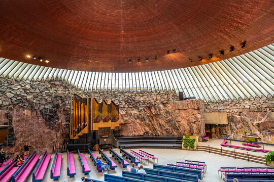 Rock Church In Helsinki, Finland