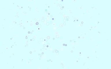 Light Pink, Blue vector pattern with spheres.