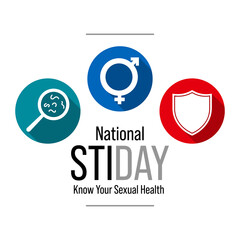 Obraz premium Vector illustration on the theme of National sexually transmitted infection day (STIQ) observed each year on January 14.