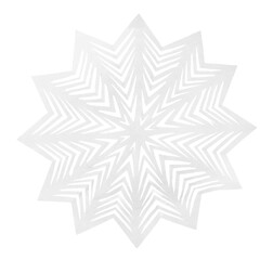 Beautiful snowflake made of paper isolated on white