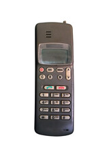 Obraz premium Old cell phone, mobile phone isolated on white background with clipping path.