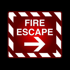 Obraz premium Fire Escape - Emergency Sign
