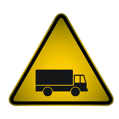 truck warning sign
