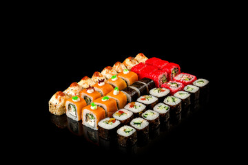 fresh fish sushi set. Japanese food
