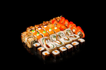 fresh fish sushi set. Japanese food