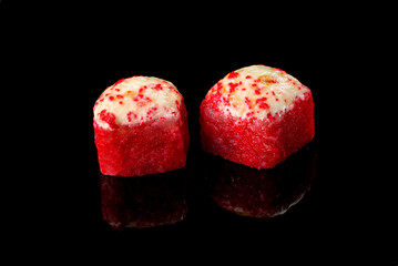 Baked roll with cheese. Japanese food