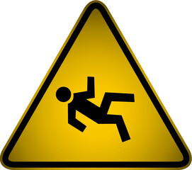 falling warning sign