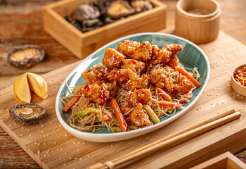 Chicken with teriyaki sauce