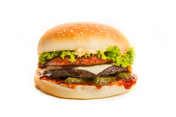 Russian hot delicious hamburger