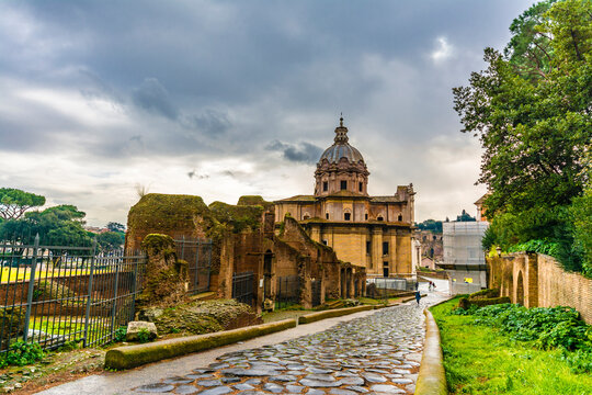 Santi Luca E Martina Church In Rome