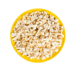 Tasty Spicy Homemade Popcorn on White Background