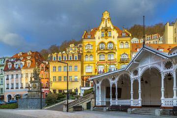 City centre of Karlovy Vary, Czech Republic