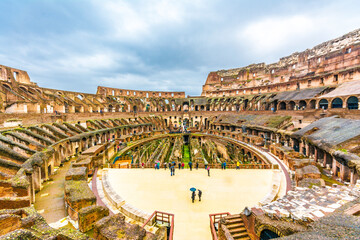 Colosseum the most well-known and remarkable landmark of Rome and Italy