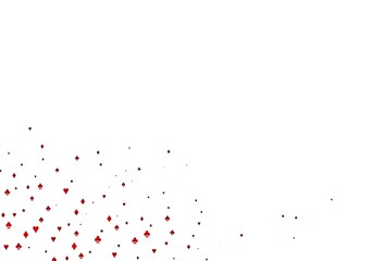 Light Red vector pattern with symbol of cards.