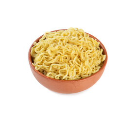 Plain Maggi Noodles, Instant Masala Maggi Isolated on White Background