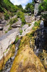 Fototapeta na wymiar Bucatoggio canyon in Corsica mountain
