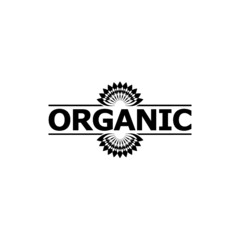 Lotus Logo. Word Organic Flower icon abstract design isolated on white background