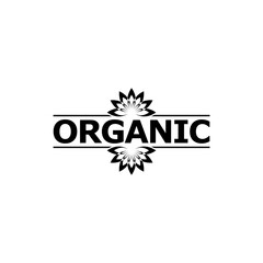 Lotus Logo. Word Organic Flower icon abstract design isolated on white background