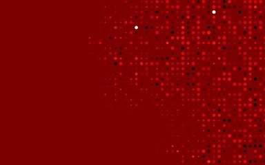 Dark Red vector background with bubbles.