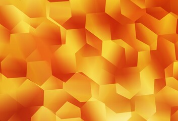 Light Orange vector template in hexagonal style.