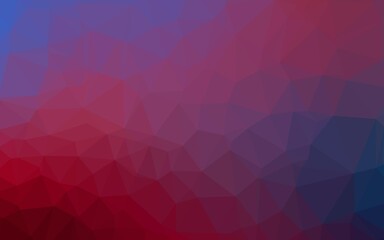 Dark Blue, Red vector abstract polygonal cover.