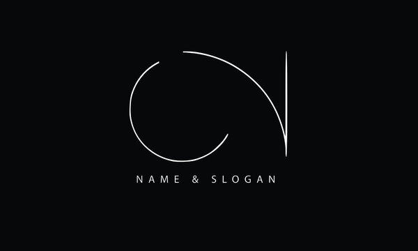 NC, CN, N, C abstract letters logo monogram