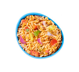 Homemade Bhelpuri is Savory Snack or Chaat. It is Made out of Puffed Rice, Vegetables And Tamarind Sauce it is Also Popular Street Food of India