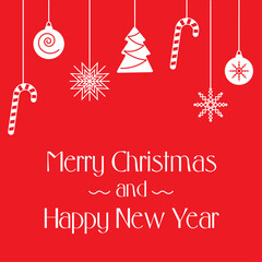 Merry Christmas banner with decoration