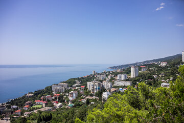 Obraz premium Crimea. Yalta. Beautiful palaces, green parks and cozy city streets.