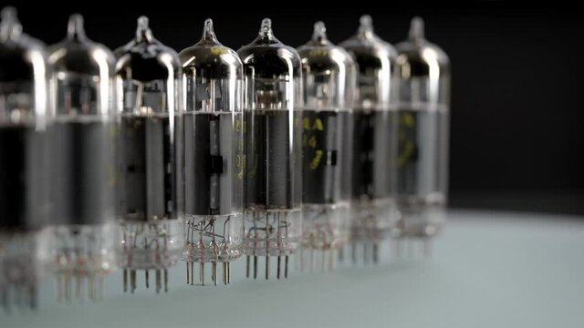 Lots of old-style radio tubes. A pentode is a type of vacuum tube.