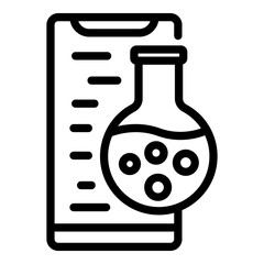 Telehealth phone icon. Outline telehealth phone vector icon for web design isolated on white background