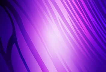 Fototapeta premium Light Purple, Pink vector texture with curved lines.