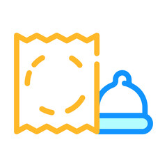 condom contraceptive color icon vector illustration color
