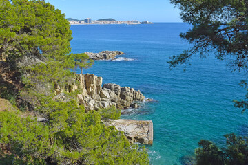 Litoral de Sant Antoni de Calonge, Gerona Cataluña España	