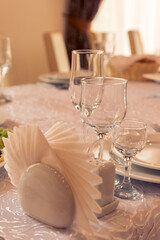 Table setting,festive event and table setting,dishes and snacks when setting tables.