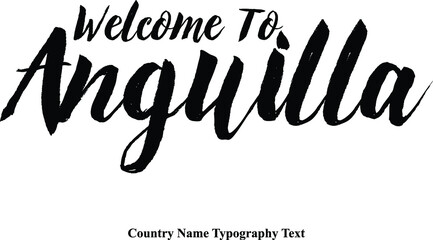 Welcome To Antarctica Country Name Bold Typeface Calligraphy Text Phrase