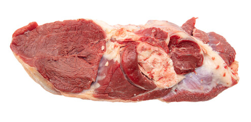 Fresh beef meat isolated on a white background.