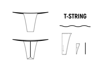 Fototapeta na wymiar T string panties for woman