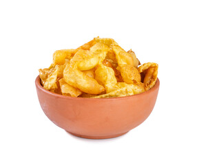 Indian Breakfast Dish Sola Fali or Masala Papri Served With Green Chutney