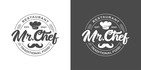 Master Chef Logo Design Vector Template
