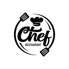Kitchen Chef Logo Design Vector Template