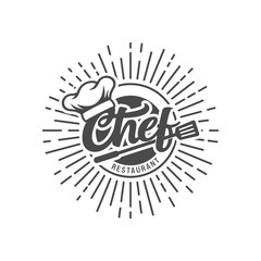 Kitchen Chef Logo Design Vector Template