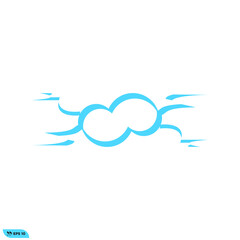 Fototapeta na wymiar Icon vector graphic of Cloud Blue