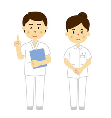 人物　看護師　男女