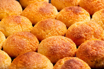 Sweet coconut bread, orange a colorful as it is delicious
