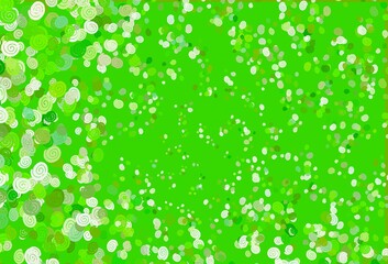 Light Green vector pattern with lava shapes.