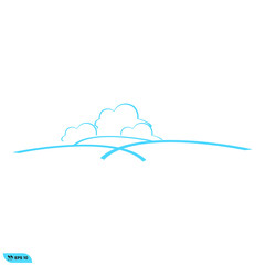 Icon vector graphic of Cloud Blue
