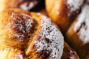 close up of pastries