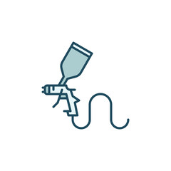 Car Paint Spray Gun concept vector modern icon or logo